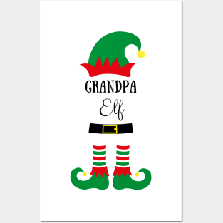 grandpa elf cute funny christmas gift elf family xmas Posters and Art